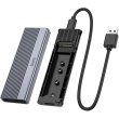 Зовнішня кишеня для накопичувача Hoco HB47, для M.2 SSD, USB 3.1, 6Gbps, Metal Gray (6942007632355)