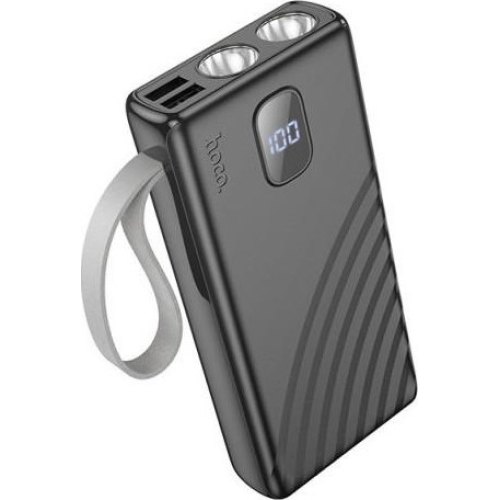 Зовнішній акумулятор Powerbank Hoco J129A Nature flashlight, 20000mAh, Black (6942007624015)