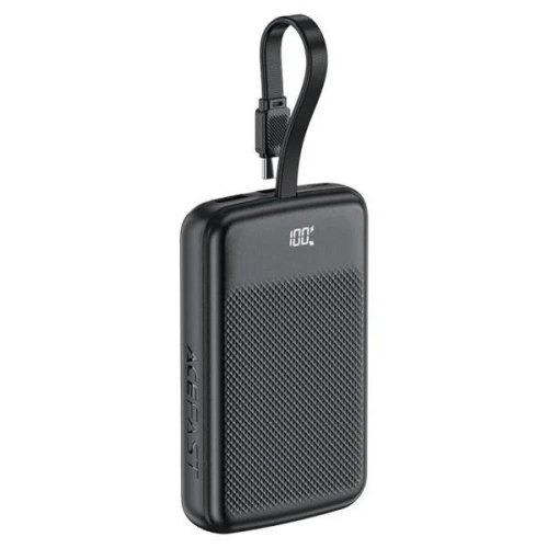 Зовнішній акумулятор Powerbank Acefast M13, 10000mAh, PD 22.5W, кабель, Black (6974316283959)