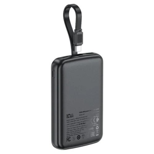 Зовнішній акумулятор Powerbank Acefast M13, 10000mAh, PD 22.5W, кабель, Black (6974316283959)