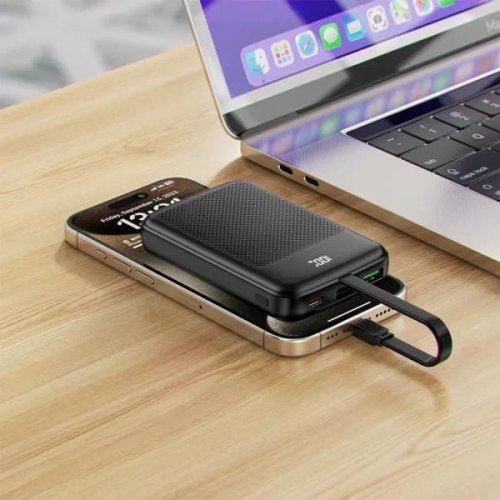 Зовнішній акумулятор Powerbank Acefast M13, 10000mAh, PD 22.5W, кабель, Black (6974316283959)