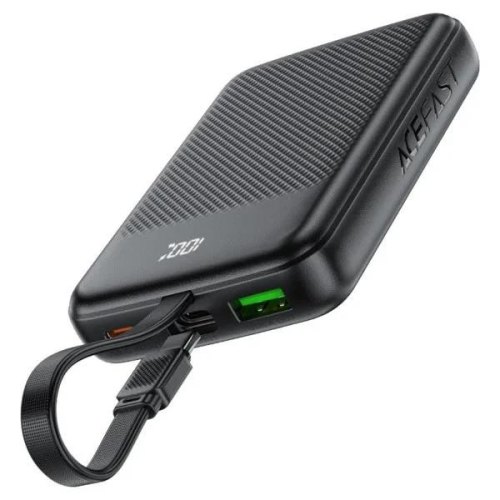 Зовнішній акумулятор Powerbank Acefast M13, 10000mAh, PD 22.5W, кабель, Black (6974316283959)