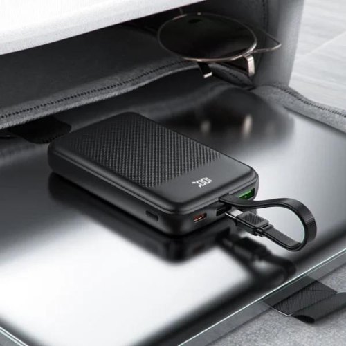Зовнішній акумулятор Powerbank Acefast M13, 10000mAh, PD 22.5W, кабель, Black (6974316283959)