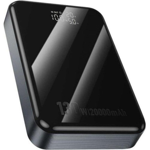 Зовнішній акумулятор Powerbank Hoco Q30A Fast charge, 20000mAh, 130W, Metal Gray (6942007634069)
