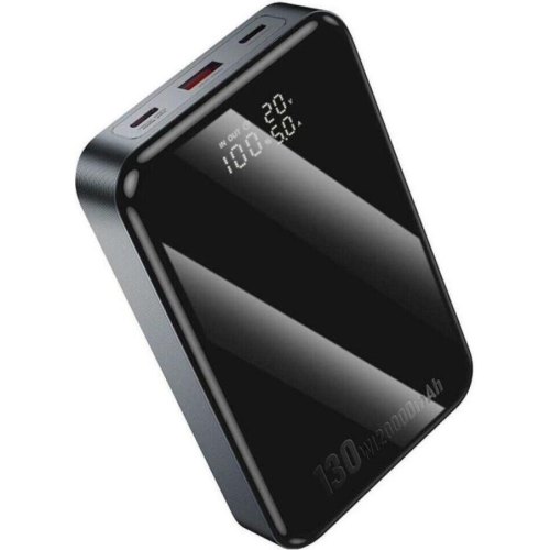 Зовнішній акумулятор Powerbank Hoco Q30A Fast charge, 20000mAh, 130W, Metal Gray (6942007634069)