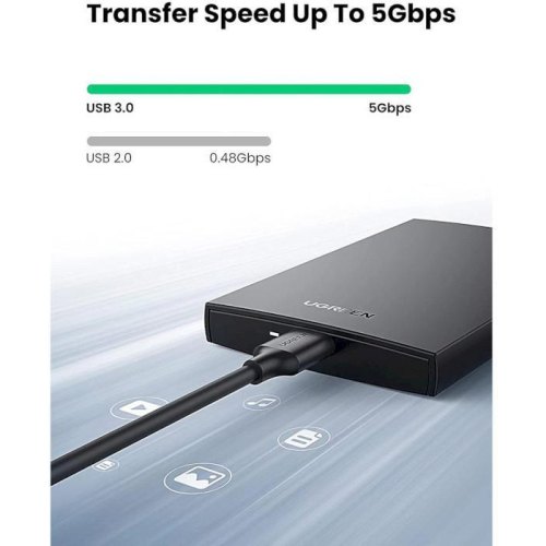 Зовнішня кишеня для накопичувача Ugreen CM237, для 2.5 HDD, USB 3.0 (UGR-60353)