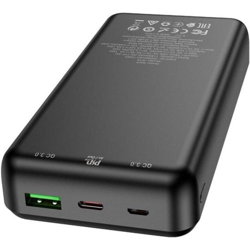 Зовнішній акумулятор Powerbank Hoco J87A Tacker, 20000mAh, PD 20W, QC 3.0, Black (6931474761033)