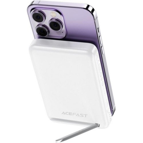Зовнішній акумулятор Powerbank Acefast M6, 10000mAh, PD 20W, бездротова зарядка, White (AFM6W)