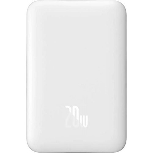 Зовнішній акумулятор Powerbank Baseus Magnetic Mini Wireless Fast Charge, 10000mAh, 20W, White (PPCX070002)