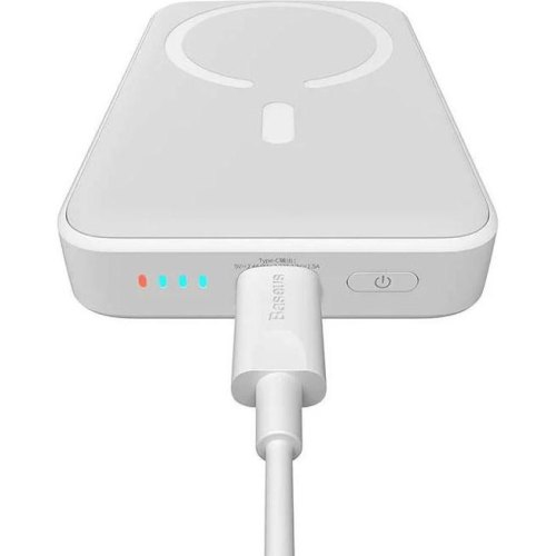 Зовнішній акумулятор Powerbank Baseus Magnetic Mini Wireless Fast Charge, 10000mAh, 20W, White (PPCX070002)