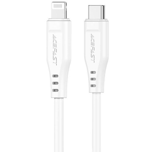 Кабель Acefact C3-01, USB Type-C to Lightning, 3A, 30W, White (AFC3-01W)