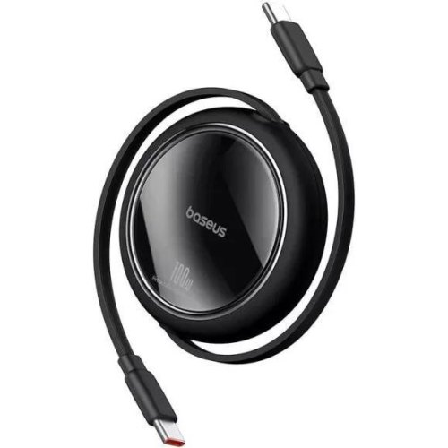 Кабель Baseus Free2Draw Mini Retractable Charging Cable, USB Type-C to USB Type-C, 100W, 1м, Cluster Black (P10364500111-00)
