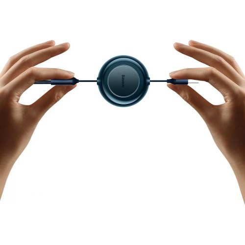 Кабель Baseus Bright Mirror 2 Series Retractable 3-in-1, USB Type-A to Micro USB/Lightning/USB Type-C, 3.5A, 1.1м, Blue (CAMJ010003)