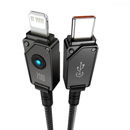 Кабель Baseus Unbreakable Series Fast Charging Data Cable, USB Type-C to Lightning, 20W, 1м, Cluster Black (P10355803111-00)