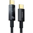 Кабель Baseus Explorer Charging Cable, USB Type-C to USB Type-C, 100W, автовимкнення, 2м, Deepsea Blue (P10319704321-01)