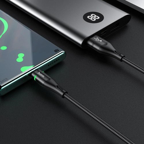 Кабель Hoco U93, USB Type-A to USB Type-C, 3A, 1.2м, Black (6931474732170)