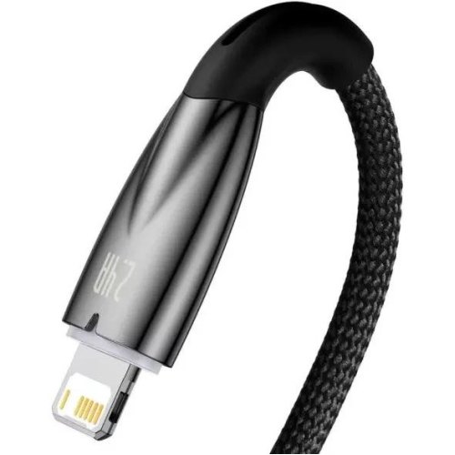 Кабель Baseus Glimmer Series Fast Charging Data Cable, USB Type-A to Lightning, 2.4A, 2м, Black (CADH000301)