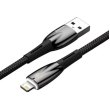 Кабель Baseus Glimmer Series Fast Charging Data Cable, USB Type-A to Lightning, 2.4A, 2м, Black (CADH000301)