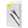 Кабель Baseus Glimmer Series Fast Charging Data Cable, USB Type-A to Lightning, 2.4A, 2м, Black (CADH000301)