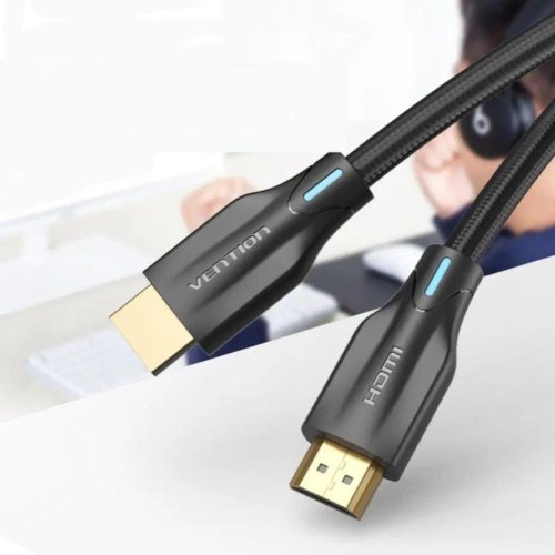 Кабель Vention Cotton Braided, 8K HDMI to HDMI v2.1, 1м, Black (AAUBF)