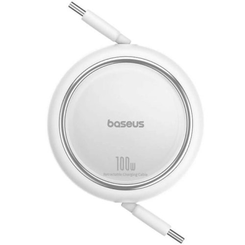 Кабель Baseus Free2Draw Mini Retractable Charging Cable, USB Type-C to USB Type-C, 100W, 1м, Moon White (P10364500211-00)