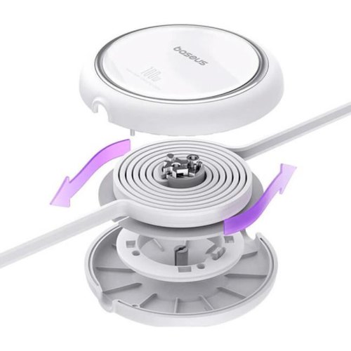 Кабель Baseus Free2Draw Mini Retractable Charging Cable, USB Type-C to USB Type-C, 100W, 1м, Moon White (P10364500211-00)