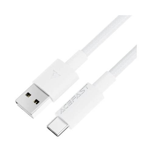 Кабель Acefact C18-04, USB Type-A to USB Type-C, White (6974316284260)