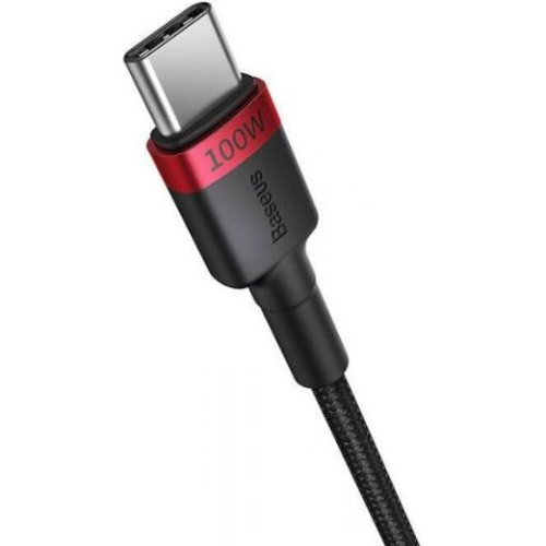 Кабель Baseus Cafule Charging Cable, USB Type-C to USB Type-C, 100W, 1м, 2pcs, Red-Black/Grey-Black (P10318306003-00)