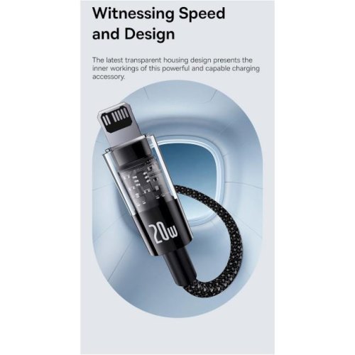 Кабель Baseus Gem Fast-Charging Data Cable, USB Type-C to Lightning, 20W, 2м, Galaxy Blue (P10373001311-01)