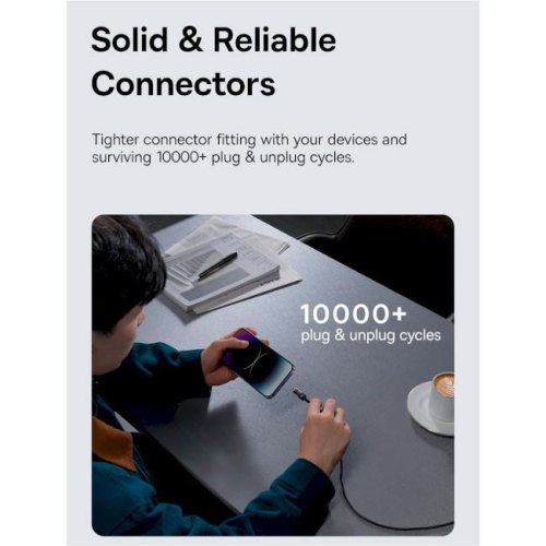 Кабель Baseus Gem Fast-Charging Data Cable, USB Type-C to Lightning, 20W, 2м, Galaxy Blue (P10373001311-01)