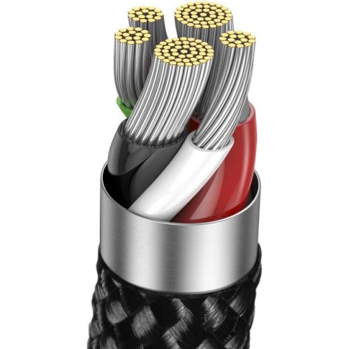 Кабель Baseus Explorer Series Auto Power-Off Fast Charging Data Cable, USB Type-C to Lightning, 20W, 2м, Black (CATS000101)