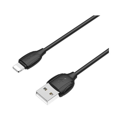Кабель Borofone BX19, USB Type-A to Lightning, 2.4A, 1м, Black (BX19LB)