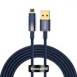 Кабель Baseus Explorer Series Auto Power-Off Fast Charging Data Cable, USB Type-A to Lightning, 2.4A, 2м, Blue (CATS000503)