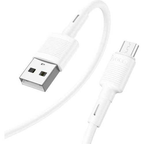Кабель Hoco X83, USB Type-A to Micro USB, 2.4A, 1м, White (6931474770899)