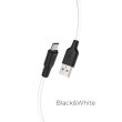 Кабель Hoco X21 Plus, USB Type-A to Micro USB, 2.4A, 1м, Black/White (6931474711861)