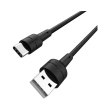 Кабель Borofone BX30, USB Type-A to USB Type-C, 3A, 1м, Black (BX30CB)
