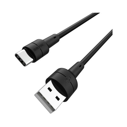 Кабель Borofone BX30, USB Type-A to USB Type-C, 3A, 1м, Black (BX30CB)
