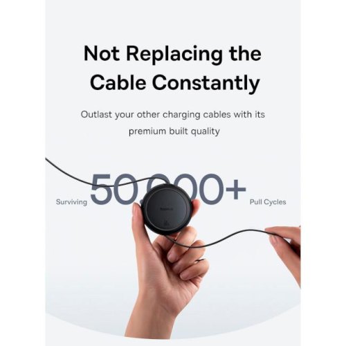 Кабель Baseus Free2Pull Mini Charging Cable, USB Type-C to USB Type-C, 60W, 1м, Nebula Purple (P10364500511-01)