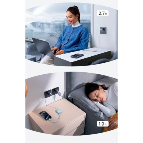 Кабель Baseus Free2Pull Mini Charging Cable, USB Type-C to USB Type-C, 60W, 1м, Nebula Purple (P10364500511-01)