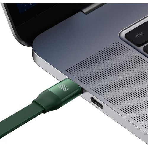 Кабель Baseus Bright Mirror 2 Series Retractable 3-in-1, USB Type-C to Micro USB/Lightning/USB Type-C, 100W, 1.1м, Green (CAMJ010206)