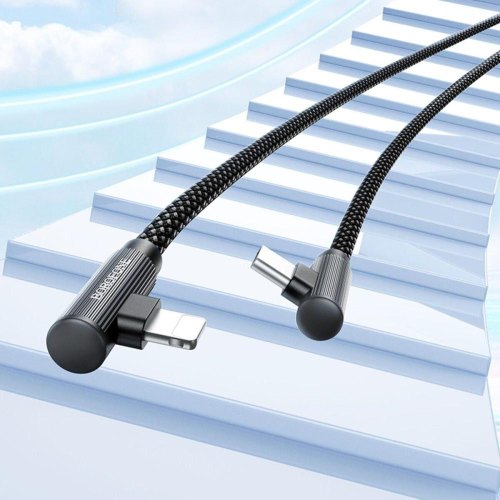 Кабель Borofone BU50 elbow magnetic, USB Type-C to Lightning, PD, 1м, Black (6941991111129)