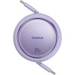 Кабель Baseus Free2Draw Mini Retractable Charging Cable, USB Type-C to USB Type-C, 100W, 1м, Nebula Purple (P10364500511-00)