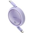 Кабель Baseus Free2Draw Mini Retractable Charging Cable, USB Type-C to USB Type-C, 100W, 1м, Nebula Purple (P10364500511-00)