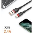 Кабель WUW X203, USB Type-A to Lightning, 2.4А, Black (6972573336210)