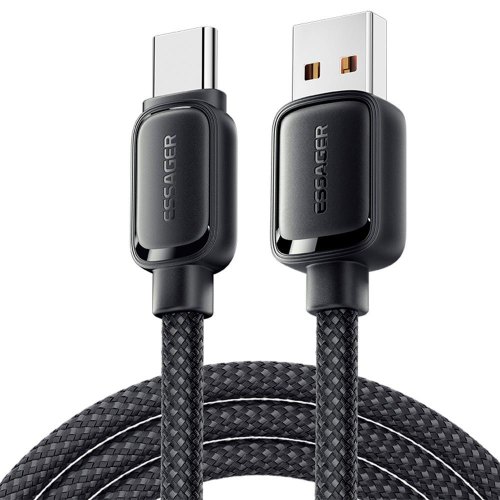 Кабель Essager TD01-P, USB Type-A to USB Type-C, 100W, Black (EXCT-TD01-P)