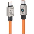 Кабель Usams US-SJ684, USB Type-C to USB Type-C, 100W, 1.2м, Orange (SJ684USB04)