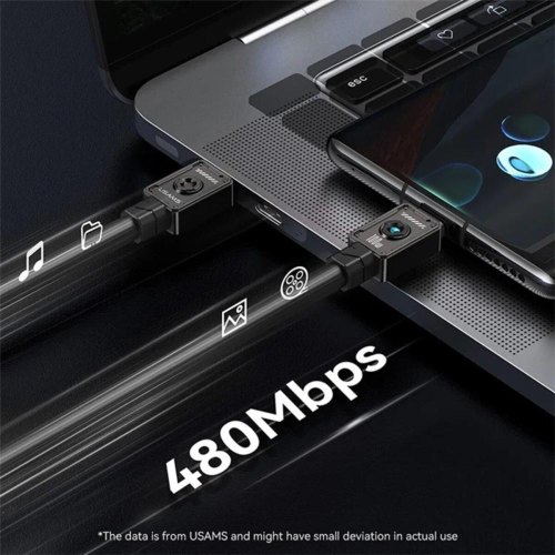 Кабель Usams US-SJ684, USB Type-C to USB Type-C, 100W, 1.2м, Orange (SJ684USB04)