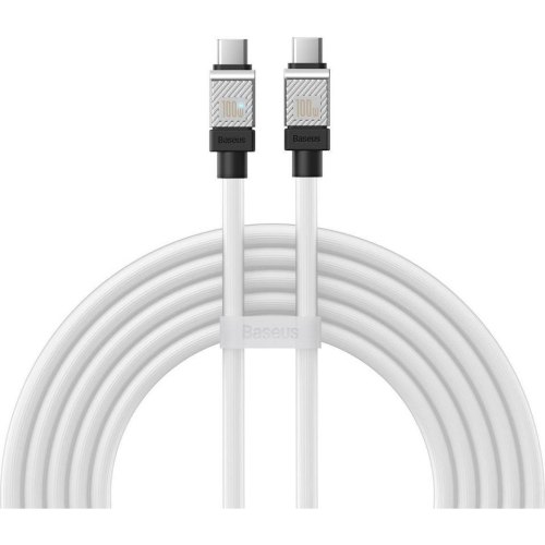 Кабель Baseus CoolPlay Series Fast Charging Cable, USB Type-C to USB Type-C, 100W, 2м, White (CAKW000302)
