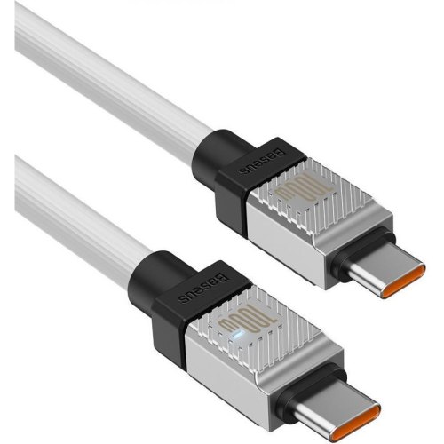 Кабель Baseus CoolPlay Series Fast Charging Cable, USB Type-C to USB Type-C, 100W, 2м, White (CAKW000302)