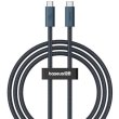 Кабель Baseus Flash Series 2 USB4 Full Featured Data Cable, USB Type-C to USB Type-C, 240W, 1м, Cluster Black (P10311803111-00)